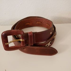 🌷Genuine Leather and Brass belt size L